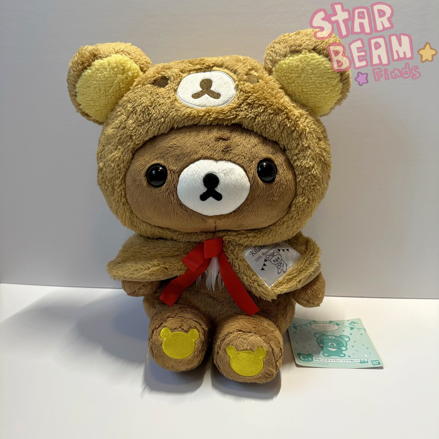 2018 Chairoikoguma in Rilakkuma Outfit Prize Plush - Gloves Gift Theme Rilakkuma 15th Anniversary - San-X
