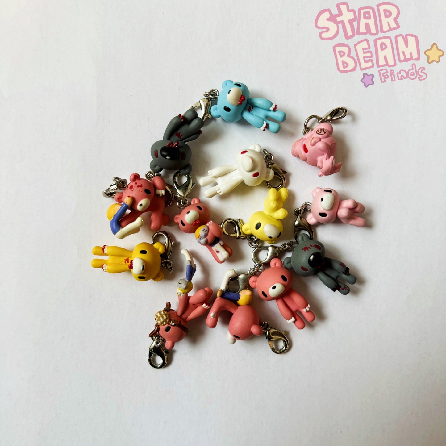 Gloomy Bear Mini Keychain Charms Set